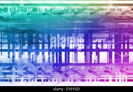 Digital Security-Branche durch die Online-Daten-Kunst Stockfoto