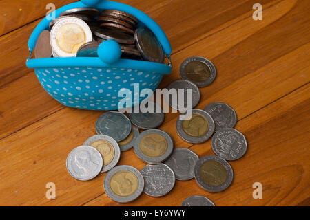 Baht Münzen Stockfoto