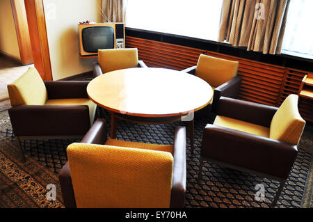 Büro-Lounge der Stasi-Zentrale in das Stasi-Museum, Berlin Stockfoto