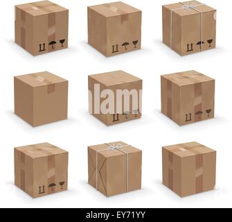 verschiedene Boxen Stock Vektor