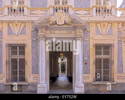 Via Garibaldi Street Gebäude Genua Italien Stockfoto