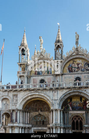 Teilansicht des Saint Marks Basilika Venedig Stockfoto