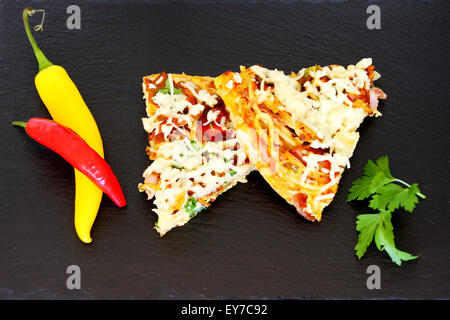 Omelette-Scheiben Stockfoto