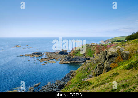 Lizard Point, Cornwall, England, UK - der südlichste Punkt auf Festland Großbritannien von der South West Coast Path Stockfoto