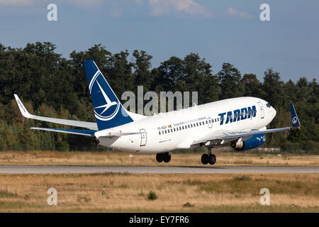 TAROM Airlines Boeing 737-700 ab Flughafen Frankfurt Stockfoto