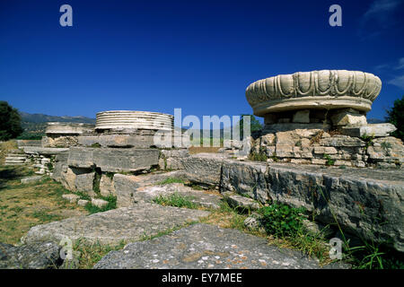 Griechenland, nordöstliche Ägäische Inseln, Samos, Heraion, Hera-Tempel Stockfoto