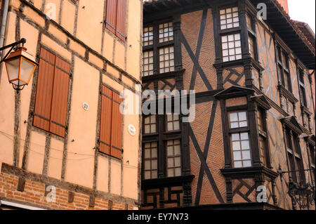 Frankreich, Albi, Fachwerkhäuser Stockfoto