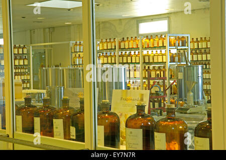 Fragonard Parfümfabrik, Grasse (weltweite Hauptstadt der Parfümerie), Alpes-Maritimes, cote d ' Azur, Côte d ' Azur, Frankreich Stockfoto