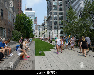 Die High Line Trail und Park, New York City Stockfoto