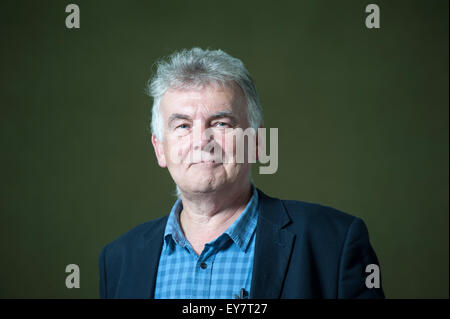 Schottische Science-Fiction-Schriftsteller, Ken MacLeod, erscheinen auf dem Edinburgh International Book Festival. Stockfoto