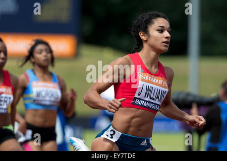 Jodie WILLIAMS Frauen 100m Halbfinale 2 2014 Sainsbury's British Championships Birmingham Alexander Stadium UK Stockfoto