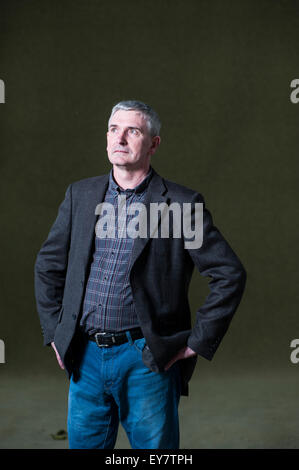 Britischer Schriftsteller der Comic-Bücher, Romane und Filme, Mike Carey, erscheinen auf dem Edinburgh International Book Festival. Stockfoto