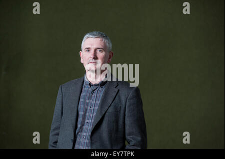 Britischer Schriftsteller der Comic-Bücher, Romane und Filme, Mike Carey, erscheinen auf dem Edinburgh International Book Festival. Stockfoto