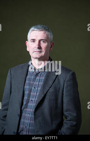 Britischer Schriftsteller der Comic-Bücher, Romane und Filme, Mike Carey, erscheinen auf dem Edinburgh International Book Festival. Stockfoto