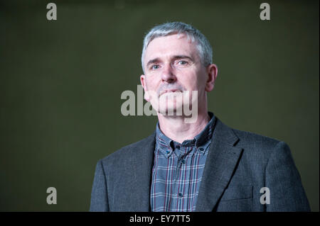 Britischer Schriftsteller der Comic-Bücher, Romane und Filme, Mike Carey, erscheinen auf dem Edinburgh International Book Festival. Stockfoto