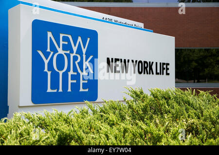 Ein Logo Zeichen außerhalb einer Einrichtung, die von der New York Life Insurance Company in Glen Allen, Virginia am 19. Juli 2015 besetzt. Stockfoto
