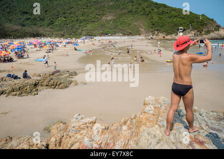 Big Wave Bay Beach, Shek O, Hong Kong Stockfoto