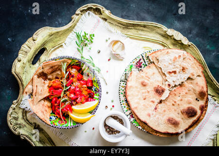 gebratenem mediterranem Gemüse Stockfoto