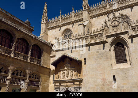 Gotischen Stil der königlichen Kapelle direkt neben der Kathedrale von Granada der Inkarnation Andalusien Stockfoto