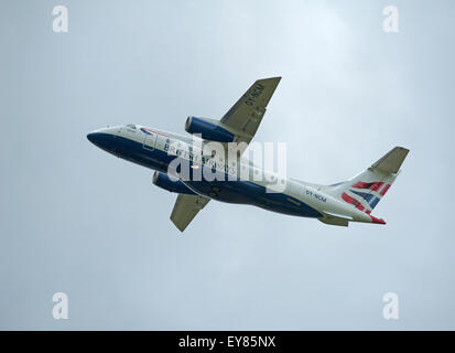 British Airways - Sun Air Franchise-Dornier 328-310 Jet-Flugzeuge.  SCO 9998. Stockfoto