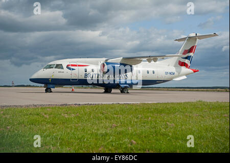 British Airways - Sun Air Franchise-Dornier 328-310 Jet-Flugzeuge.  SCO 9999. Stockfoto