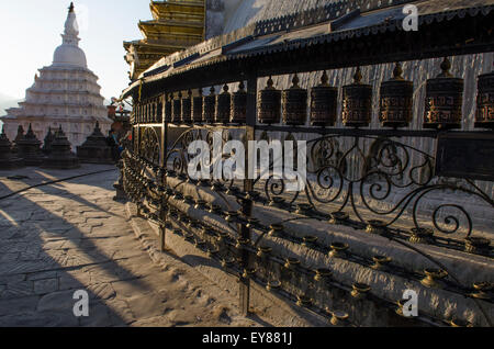 Swayambhunath Tempel in Khatmandu - dem Affentempel Stockfoto