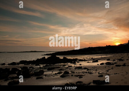 Sonnenuntergang über die Inseln der Flotte von Carrick Stockfoto