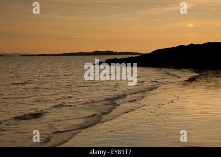 Sonnenuntergang über die Inseln der Flotte von Carrick Stockfoto