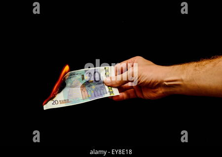 Europäische Euro-Geld-Banknote Stockfoto