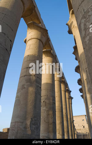 Luxor, Ägypten. Tempel von Luxor (Ipet Resyt): die Kolonnade des Pharao Amenophis III Stockfoto