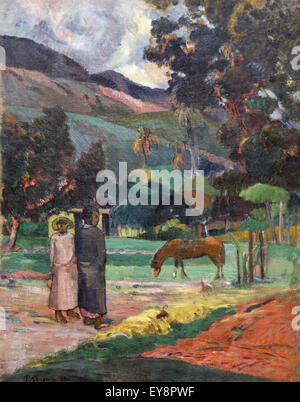 Paul Gauguin (1848-1903). Französischer Maler. Tahitian Landschaft, 1892.  Öl auf Leinwand. Metropolitan Museum of Art. NY. USA. Stockfoto