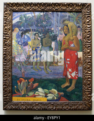 Paul Gauguin (1848-1903). Französischer Maler. IA Orana Maria (Gegrüßet seist du Maria), 1891. Öl auf Leinwand. Metropolitan Museum of Art. NY. USA. Stockfoto