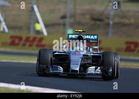 Hungaroring, Budapest, Ungarn. 24. Juli 2015. FIA Formel 1 Grand Prix von Ungarn. Praxis-Tag. Mercedes AMG Petronas Formel 1-Fahrer Nico Rosberg Credit: Action Plus Sport/Alamy Live News Stockfoto