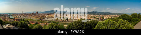 Panoramablick auf Florenz, Italien. Stockfoto