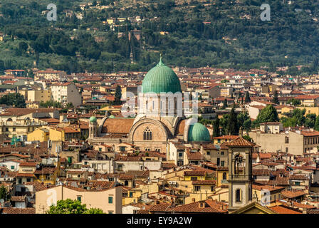 Große Synagoge von Florenz. Florenz. Italien. Stockfoto