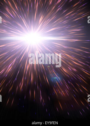 Lampe Licht farbig Flare-Sterne. Stockfoto