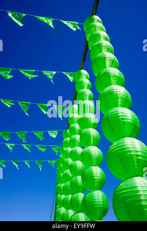 Internationalen Volkskunst Markt jährlich in Santa Fe, New Mexico, USA 11. Juli 2015 bunte Laternen Stockfoto