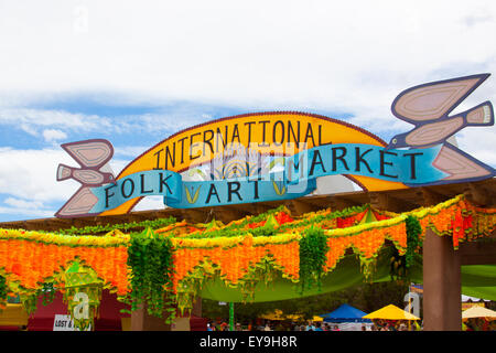 Internationalen Volkskunst Markt jährlich in Santa Fe, New Mexico, USA 11. Juli 2015 Stockfoto