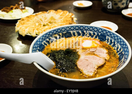 Japanische Teigtaschen und Ramen, Stadt Hamamatsu, Shizuoka Präfektur, Japan Stockfoto