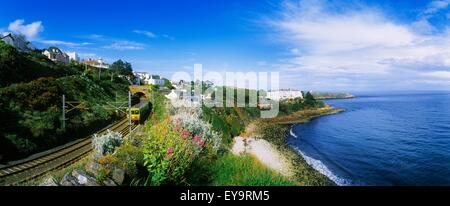 Zug auf einen Hügel, Dalkey, Grafschaft Dublin, Irland Stockfoto