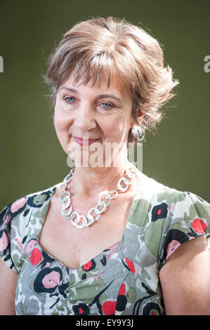 Sozialistische Feminist akademischen und Aktivist, Penny Dale, erscheinen auf dem Edinburgh International Book Festival. Stockfoto