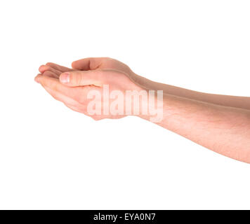 Bitte um Hilfe-Handgeste isoliert Stockfoto