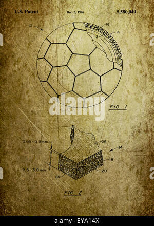 Fußball patent Foto - Patent Kunst - bildende Kunst fotografieren basierend auf Original Patent Kunstwerke erforscht und verbessert von uns Stockfoto