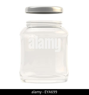 Metallkappe über einem Glas isoliert Stockfoto