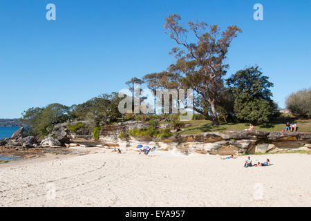 Balmoral Beach auf Sydneys Nordstrände befindet sich im Vorort von Mosman, es ist benannt nach Balmoral Castle, Sydney, Australien Stockfoto