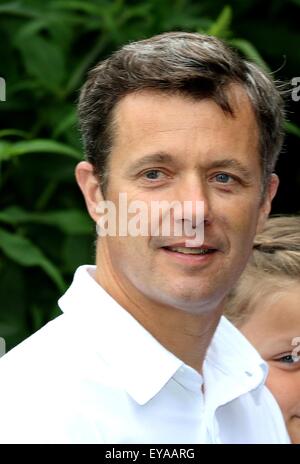 Gråsten, dänische Krone Prinz Frederik posieren für die Presse bei der jährlichen Fotosession bei Gråsten Palast RPE/Albert Nieboer/Niederlande OUT - NO WIRE SERVICE - 25.07.2015 Stockfoto