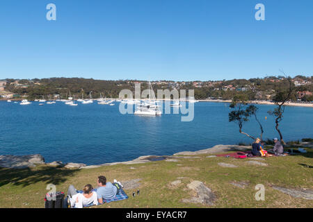 Balmoral Beach auf Sydneys Nordstrände befindet sich im Vorort von Mosman, es ist benannt nach Balmoral Castle, Sydney, Australien Stockfoto