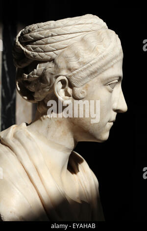 Sabina. Römische Marmorbüste von 130-140 AD. Kunsthistorisches Museum, Wien, Österreich. Stockfoto