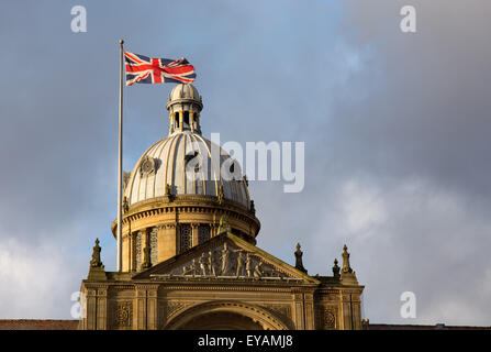 Anschluß-Markierungsfahne fliegen im Zentrum von Birmingham Stockfoto