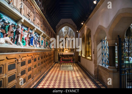 Schrein des Heiligen Augustinus, Pugin die Kirche von Str. Augustine, der Altar des Heiligen Herzens, Ramsgate, Kent, England, UK Stockfoto